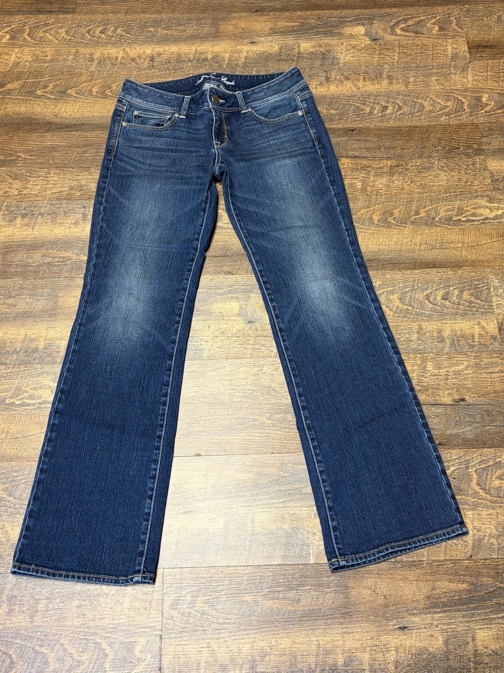 American Eagle Slim Boot Jeans Womens 8 Stretch Blue Low Rise Y2K 2011